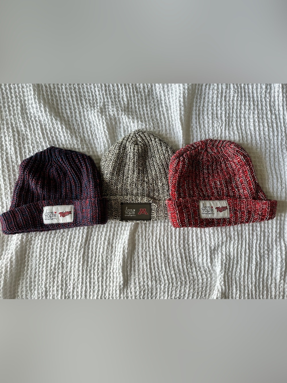 Love Your Melon Minnesota Twins Knit Beanie Hat Bundle MLB Winter Caps